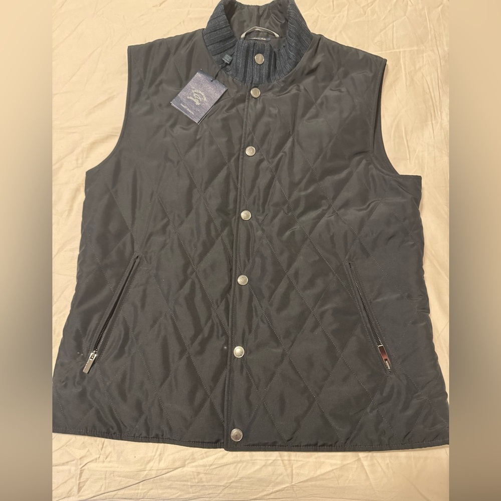 Paul & Shark Men's Quilted Navy Vest